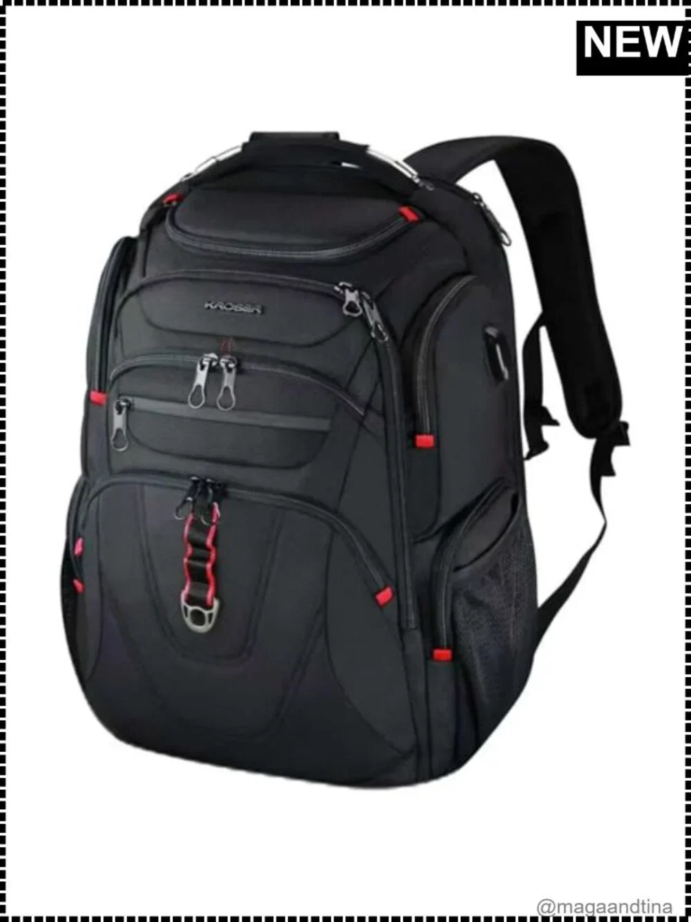 Water-Repellent Travel Laptop Backpack 17.3 inch USB RFID TSA Friendly College
